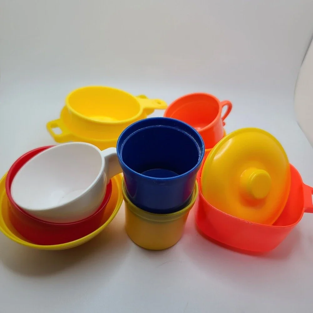 Play Dishes Pretend Strainer Dishes Cup Cover Mixed Lot